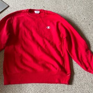 Champion crewneck, race red, size S